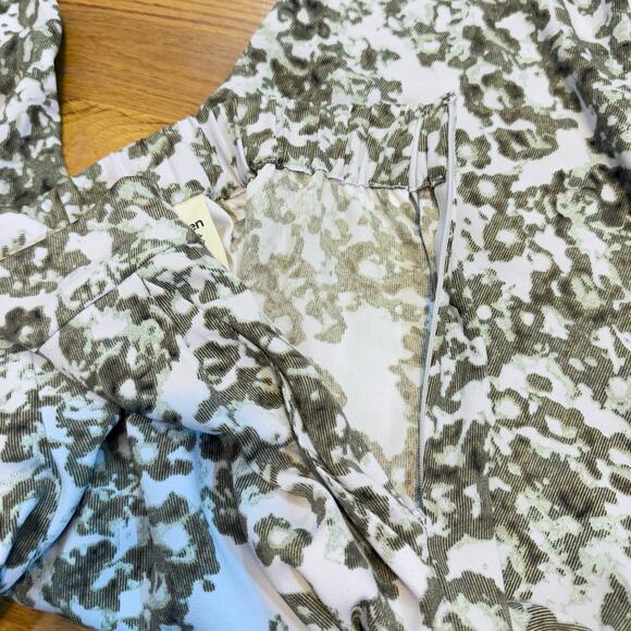 Open Edit Womens Small Olive Blue Cosmic Floral Pull on Pants Printed Abstract - Picture 9 of 11